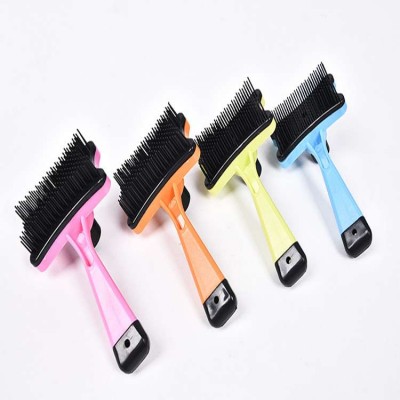 Functional pet body hair brush with auto button