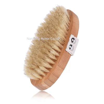 2020 high quality custom logo bamboo body brush for wet or dry brushing wholesale